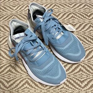 Adidas Blue Sneakers with Breathable Mesh and Cushioned Sole